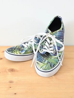 Vans Off the Wall Camden Stripe Palm Leaf Tropical Sneakers US Women 6.5 EU 36.5